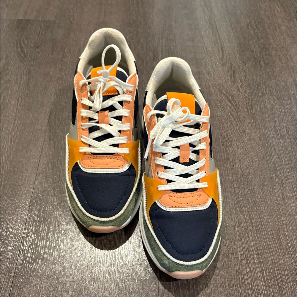 District Orange and Blue Retro Sneakers